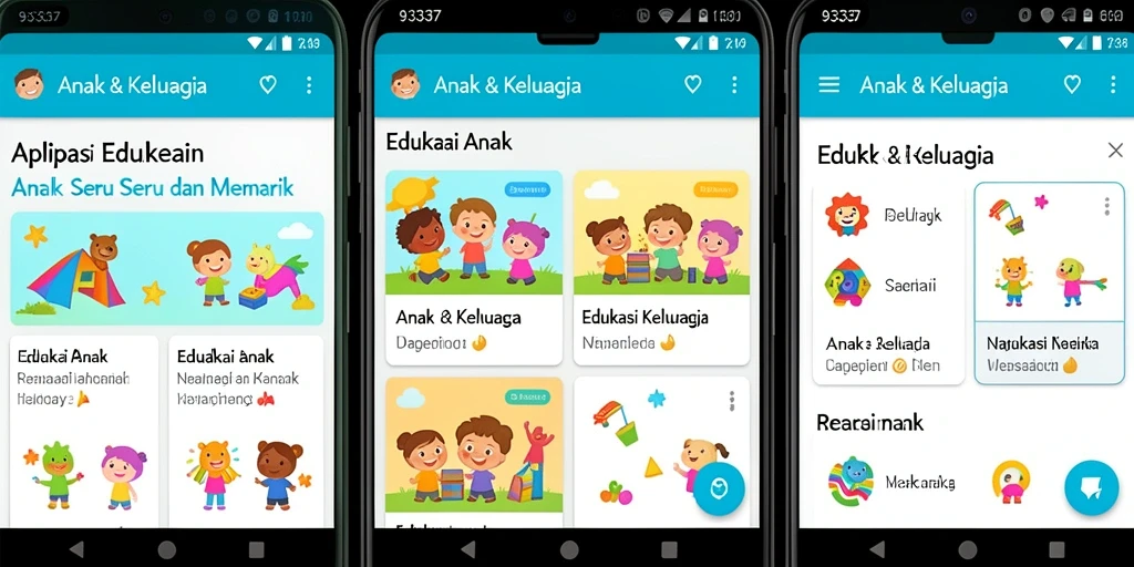 Antarmuka aplikasi Edukasi Anak yang menarik dan mudah dimengerti.