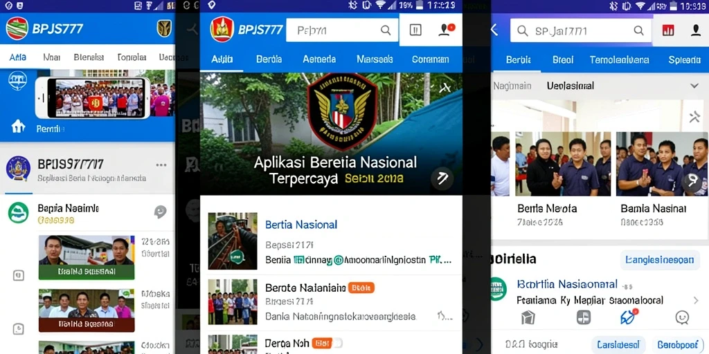 Tampilan antarmuka pengguna BPJS777 sebagai aplikasi Berita Nasional.
