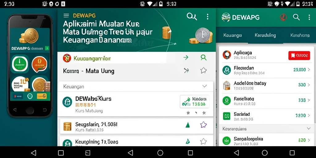 Antarmuka DEWAPG yang bersih dan informatif untuk kurs mata uang.