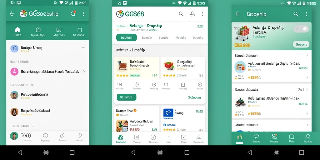 Tampilan antarmuka GG368 yang intuitif untuk pengalaman Dropship.