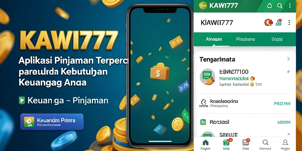 Antarmuka utama KAWI777 dengan fitur pinjaman yang mudah diakses.
