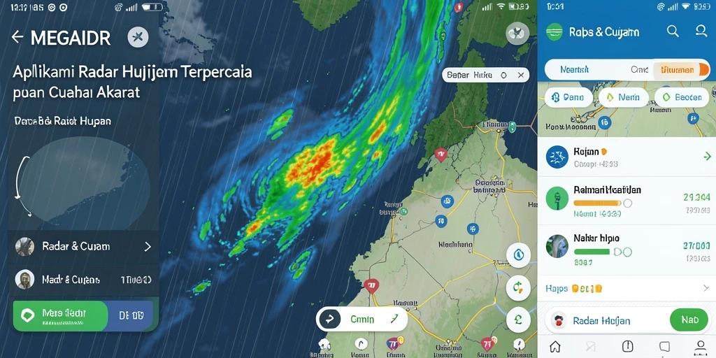 Tampilan antarmuka utama MEGAIDR dengan fungsi Radar Hujan.