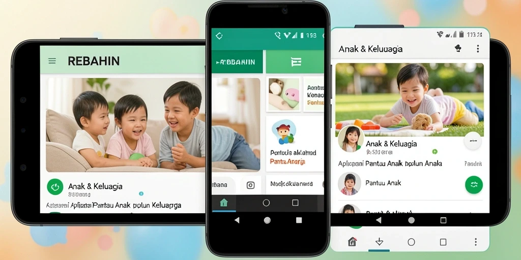 Tampilan antarmuka pengguna aplikasi REBAHIN untuk pantau anak.