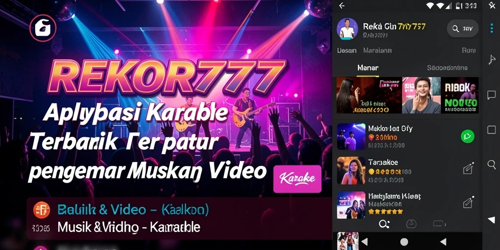 Antarmuka lagu dan fungsi karaoke REKOR777 yang menarik.