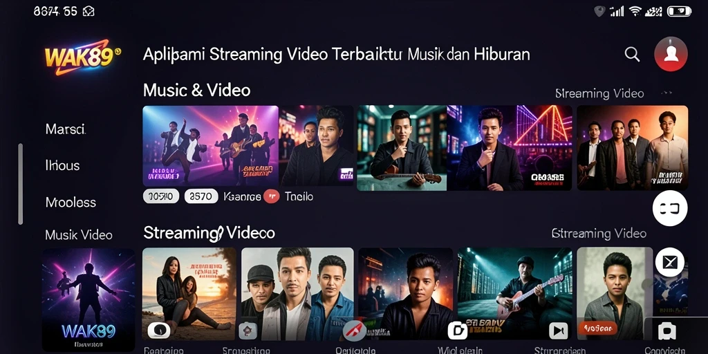 Screenshot antarmuka WAK89 menampilkan fungsi Streaming Video yang menarik.